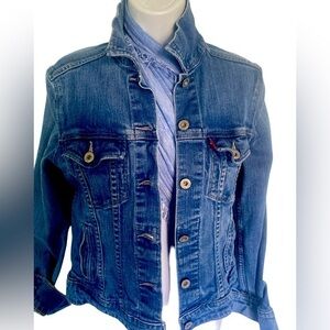 Levi Strauss Denim Jacket- S distre  denim blue , cotton spandex,